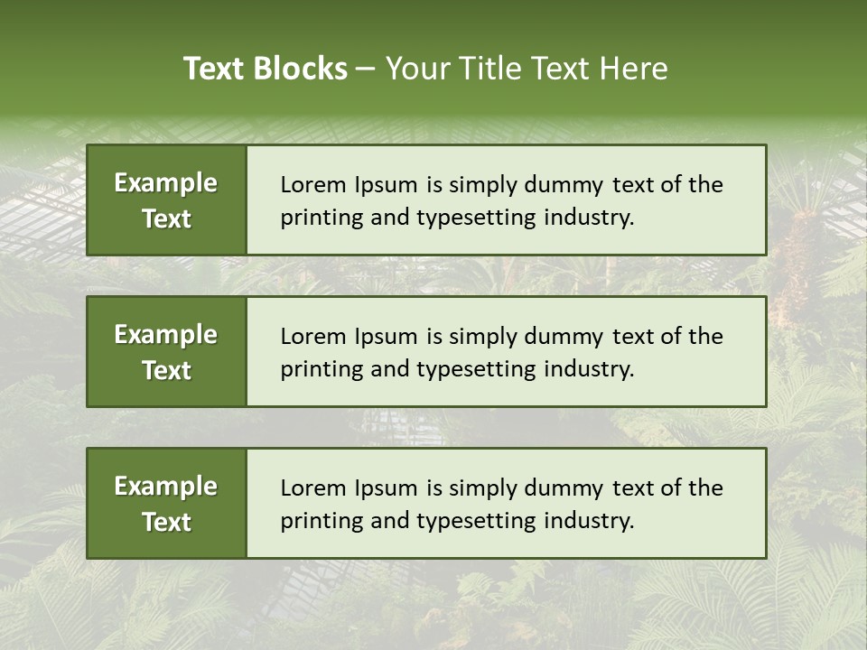 Glass Green Palm PowerPoint Template