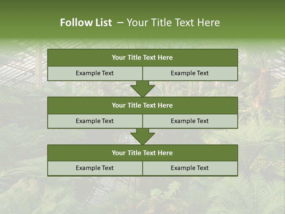 Glass Green Palm PowerPoint Template