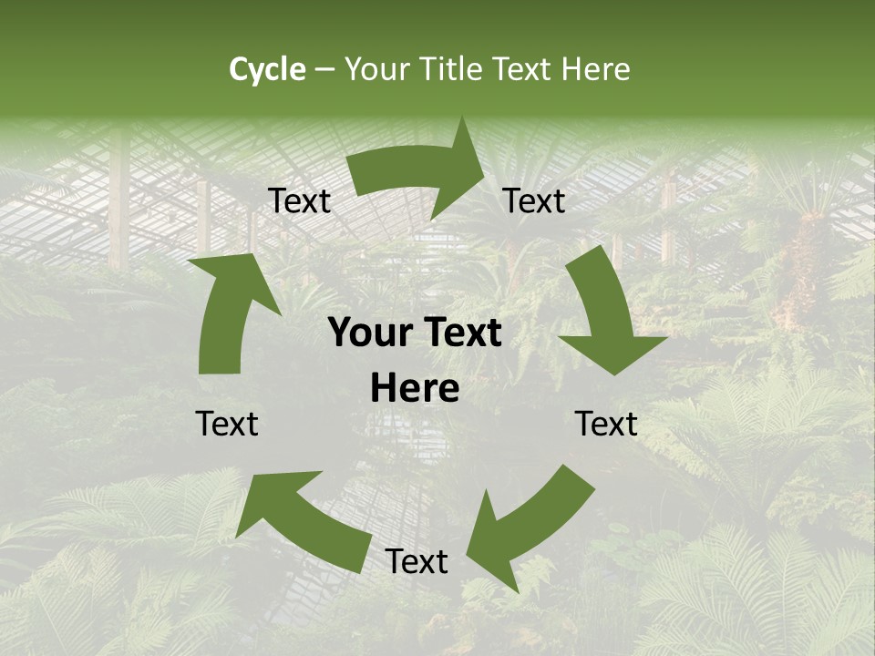 Glass Green Palm PowerPoint Template