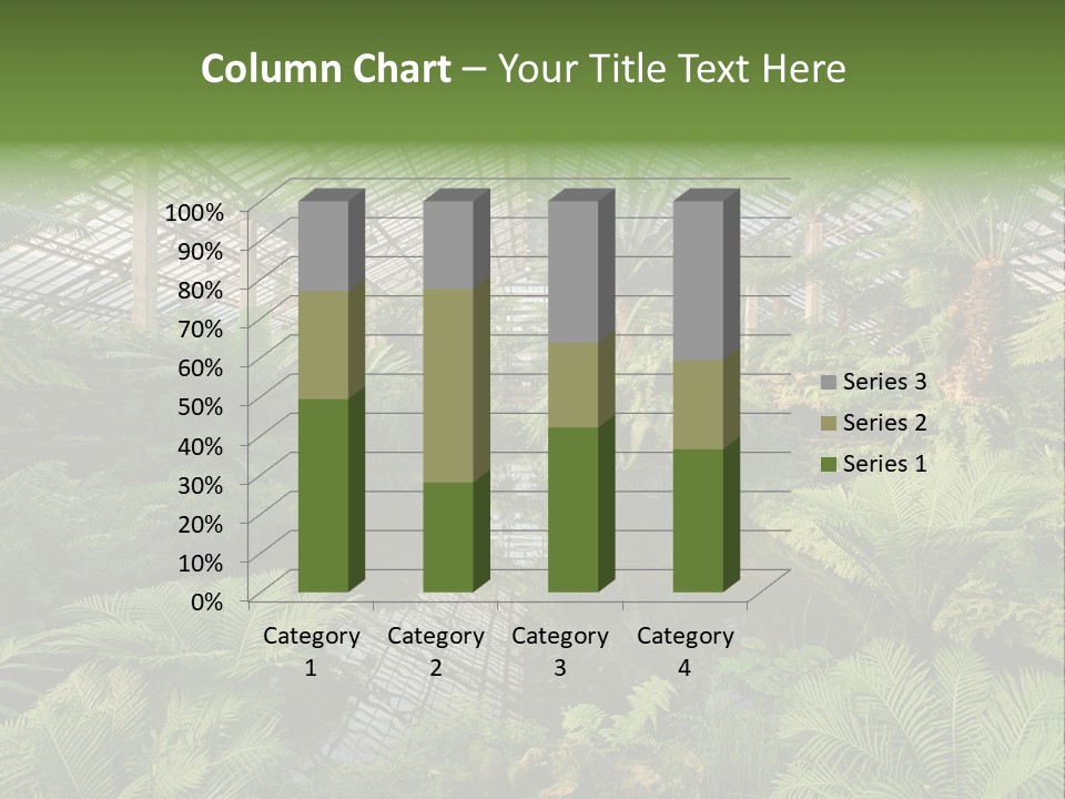 Glass Green Palm PowerPoint Template