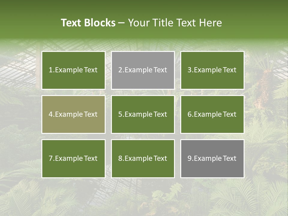 Glass Green Palm PowerPoint Template