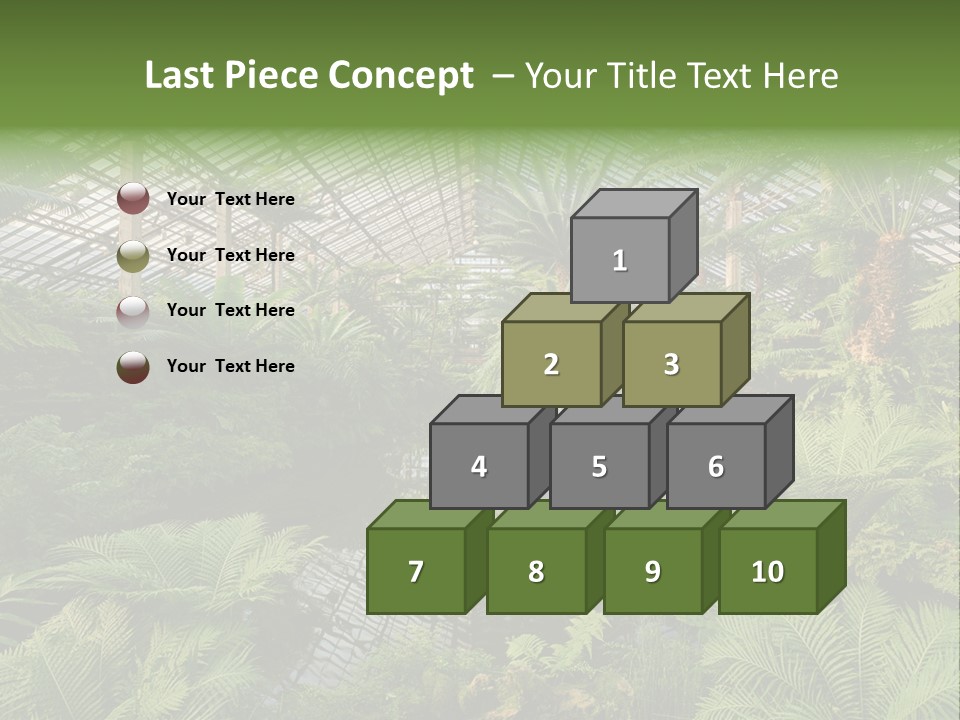 Glass Green Palm PowerPoint Template