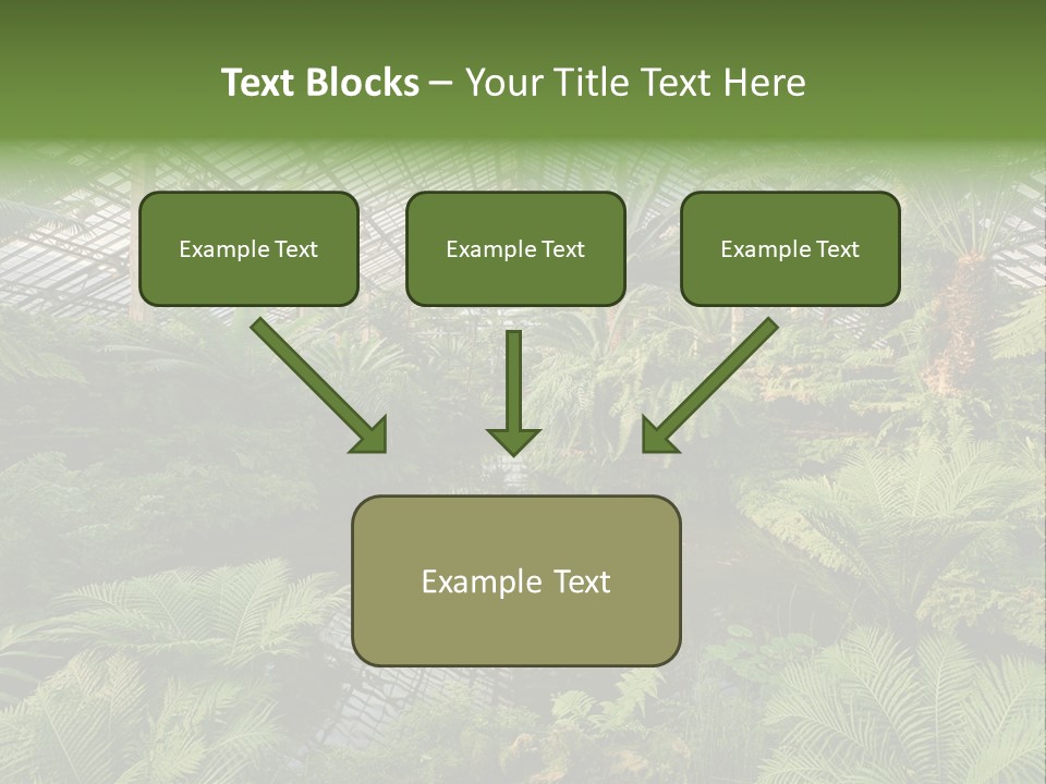 Glass Green Palm PowerPoint Template