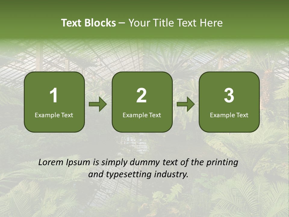 Glass Green Palm PowerPoint Template