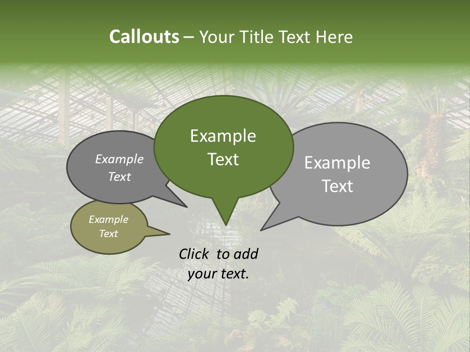 Glass Green Palm PowerPoint Template