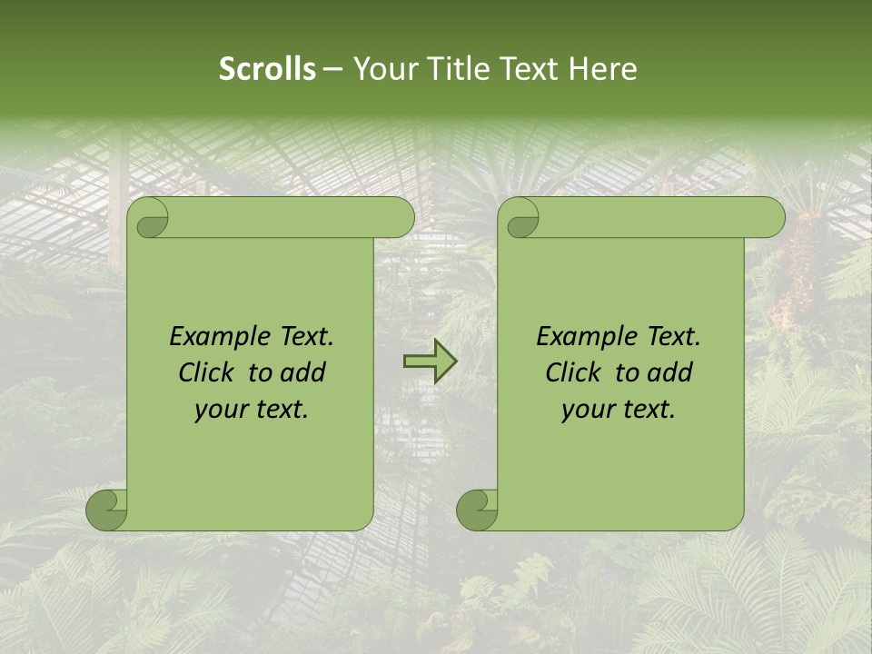 Glass Green Palm PowerPoint Template