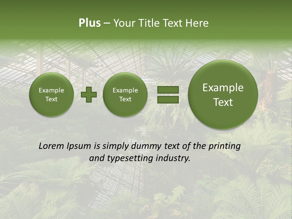 Glass Green Palm PowerPoint Template
