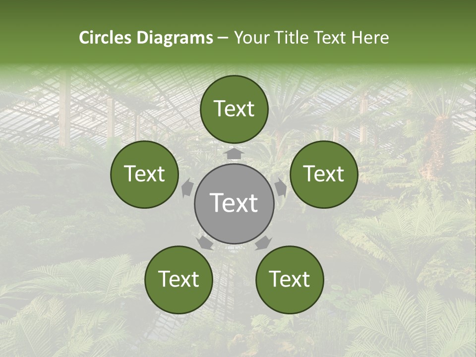 Glass Green Palm PowerPoint Template