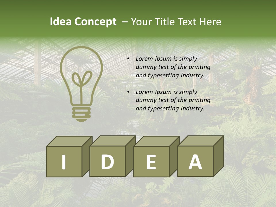 Glass Green Palm PowerPoint Template