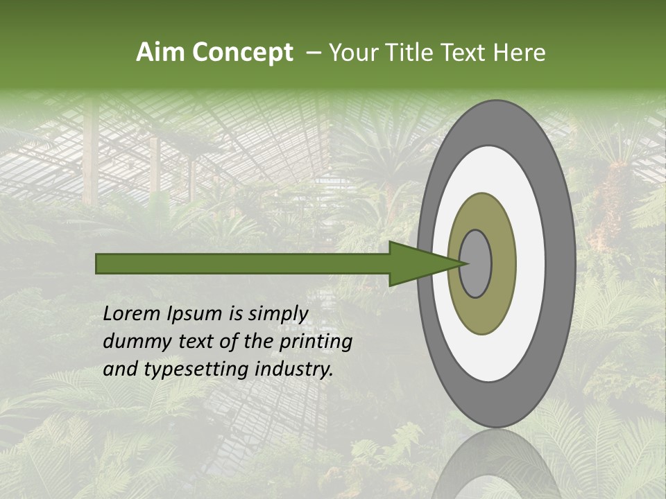 Glass Green Palm PowerPoint Template