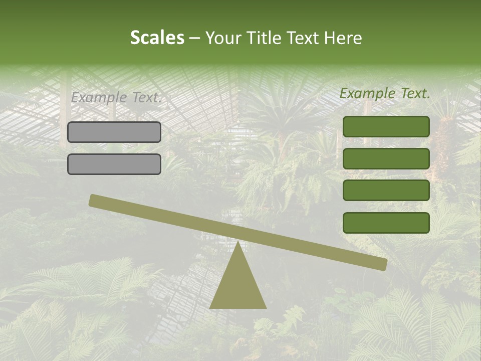 Glass Green Palm PowerPoint Template