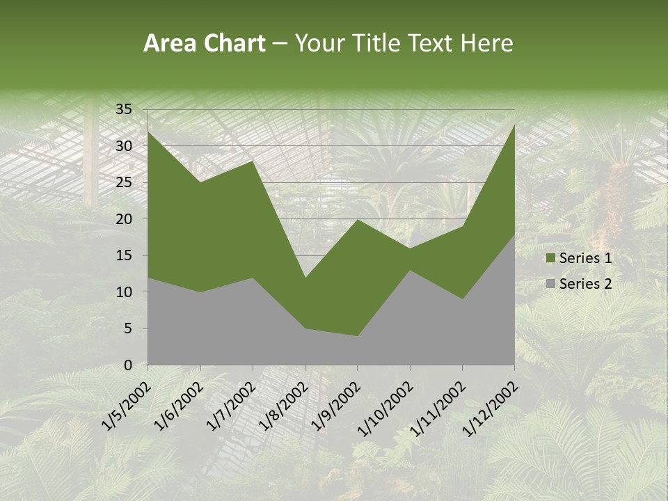 Glass Green Palm PowerPoint Template