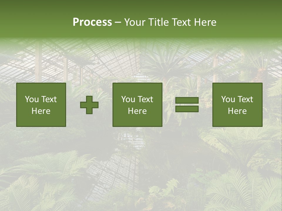 Glass Green Palm PowerPoint Template