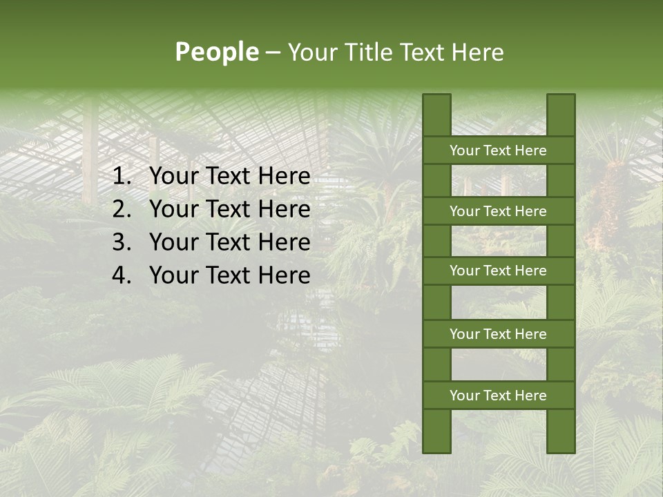 Glass Green Palm PowerPoint Template