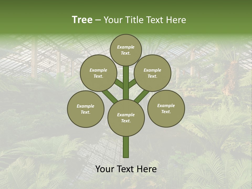 Glass Green Palm PowerPoint Template