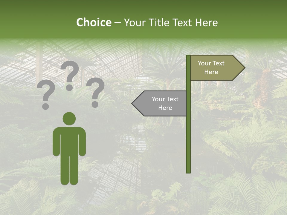 Glass Green Palm PowerPoint Template