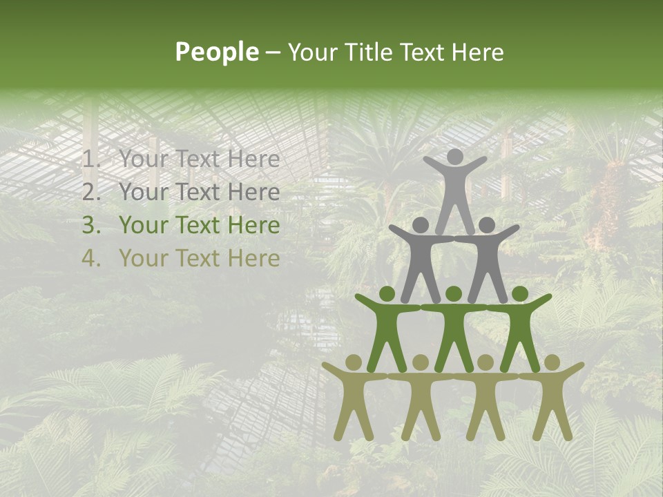 Glass Green Palm PowerPoint Template