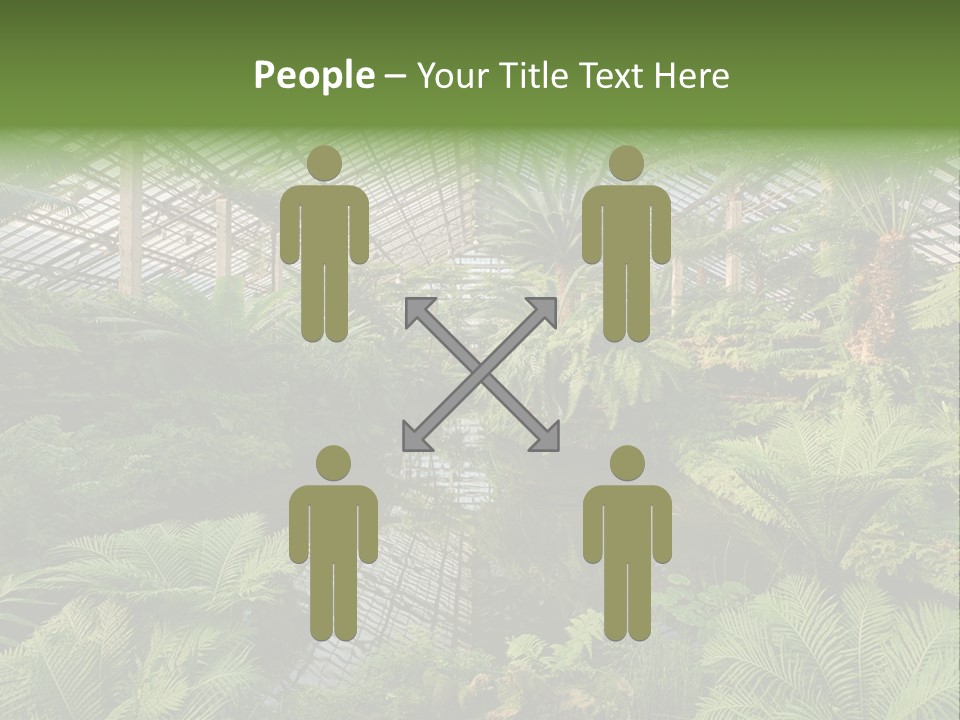 Glass Green Palm PowerPoint Template
