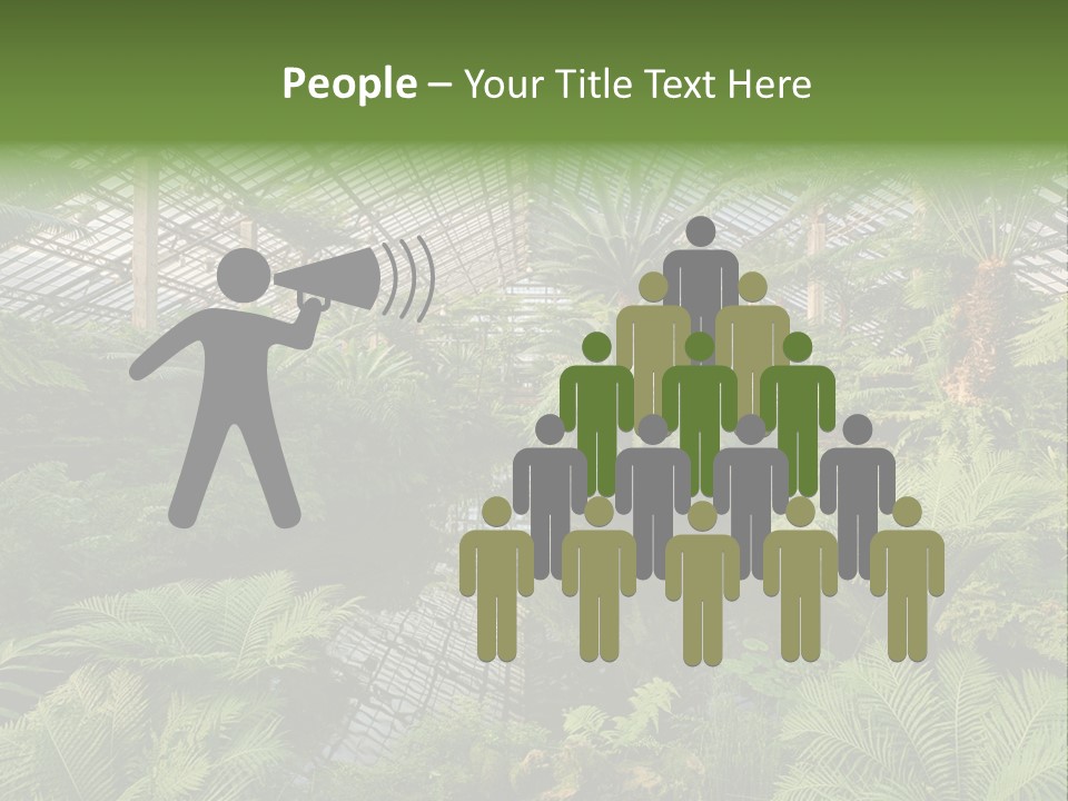 Glass Green Palm PowerPoint Template