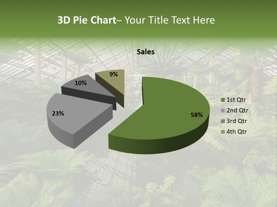 Glass Green Palm PowerPoint Template