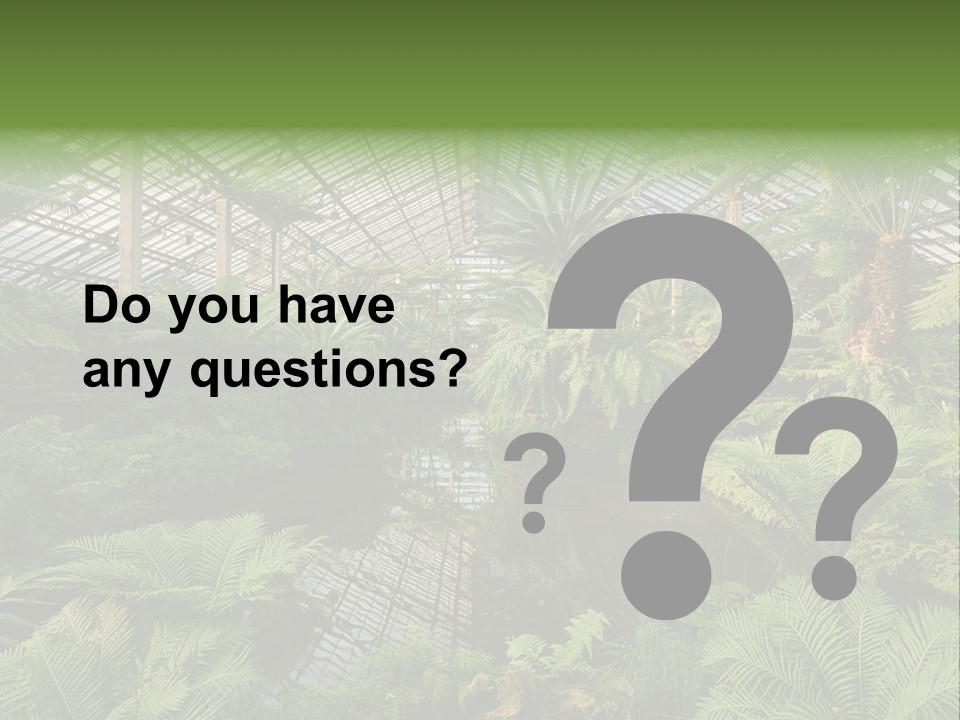 Glass Green Palm PowerPoint Template