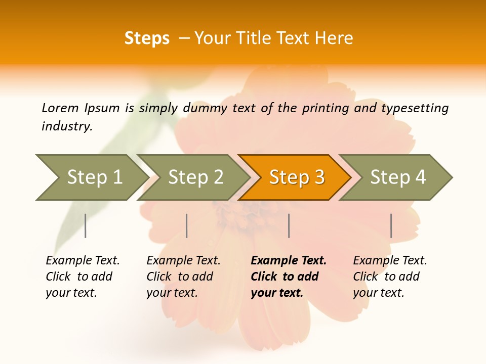Beauty Flowers Calendula PowerPoint Template