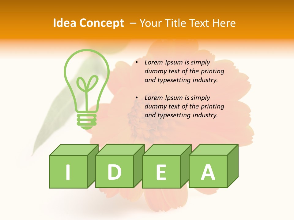 Beauty Flowers Calendula PowerPoint Template