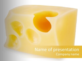 White Cheese Isolated PowerPoint Template