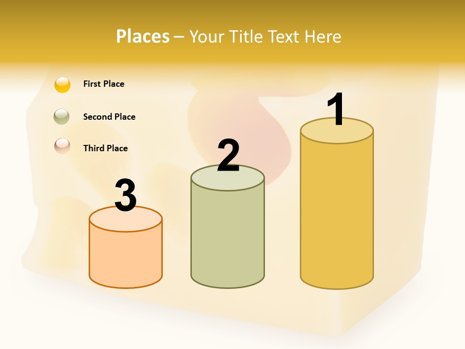 White Cheese Isolated PowerPoint Template