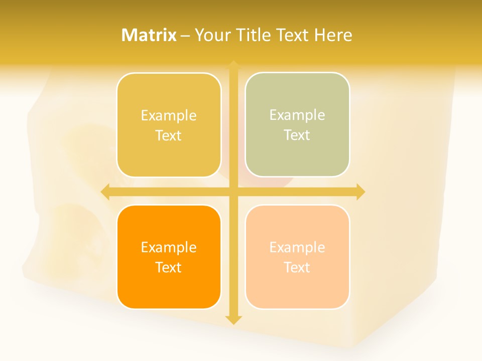 White Cheese Isolated PowerPoint Template