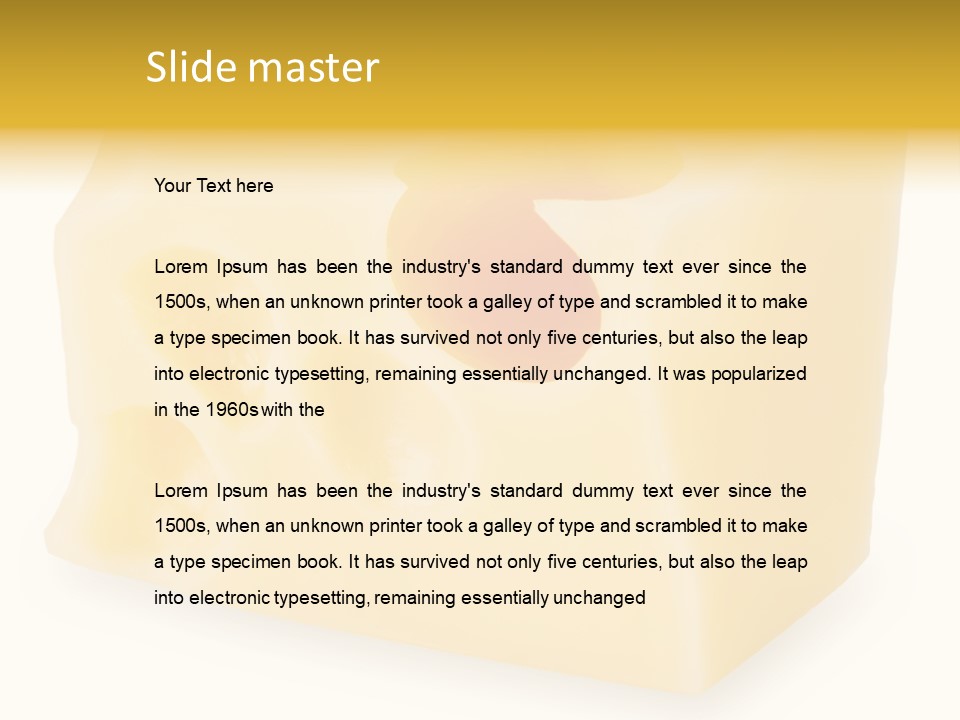 White Cheese Isolated PowerPoint Template
