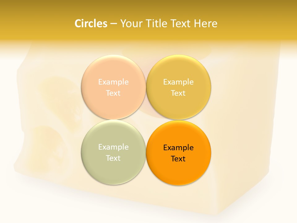 White Cheese Isolated PowerPoint Template