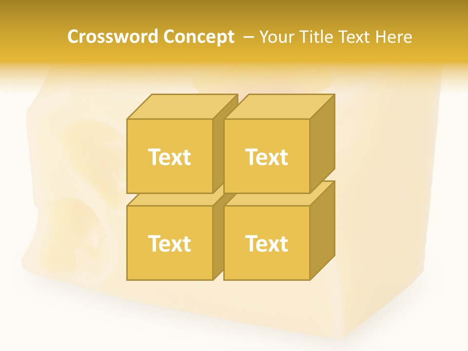 White Cheese Isolated PowerPoint Template