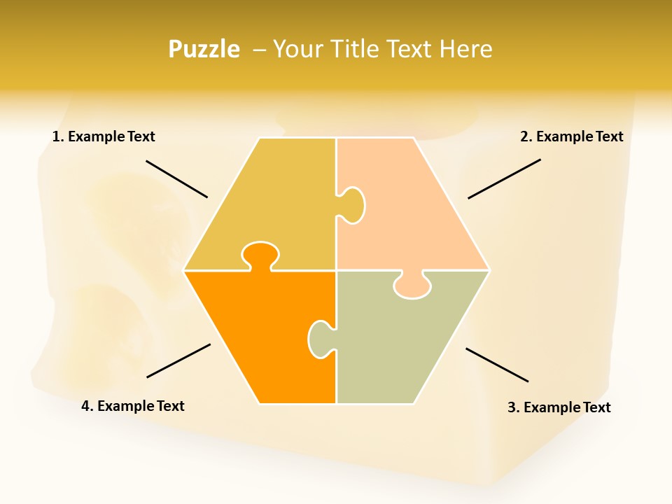 White Cheese Isolated PowerPoint Template