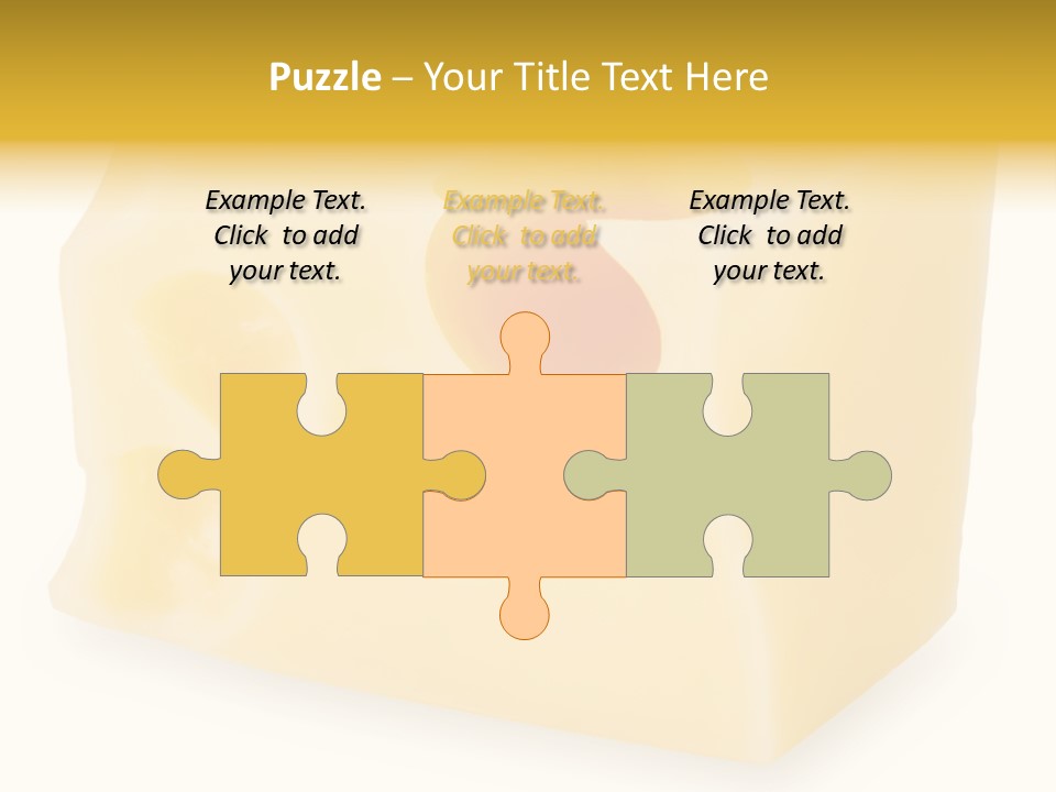 White Cheese Isolated PowerPoint Template