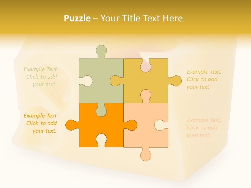 White Cheese Isolated PowerPoint Template