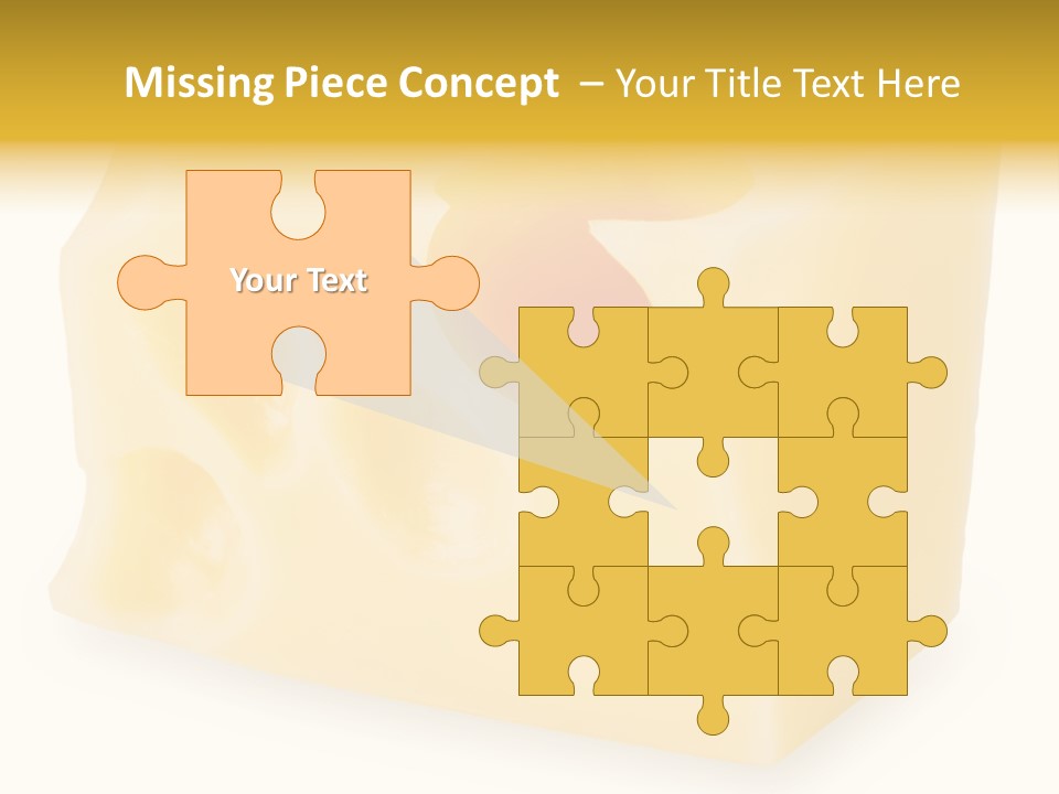 White Cheese Isolated PowerPoint Template