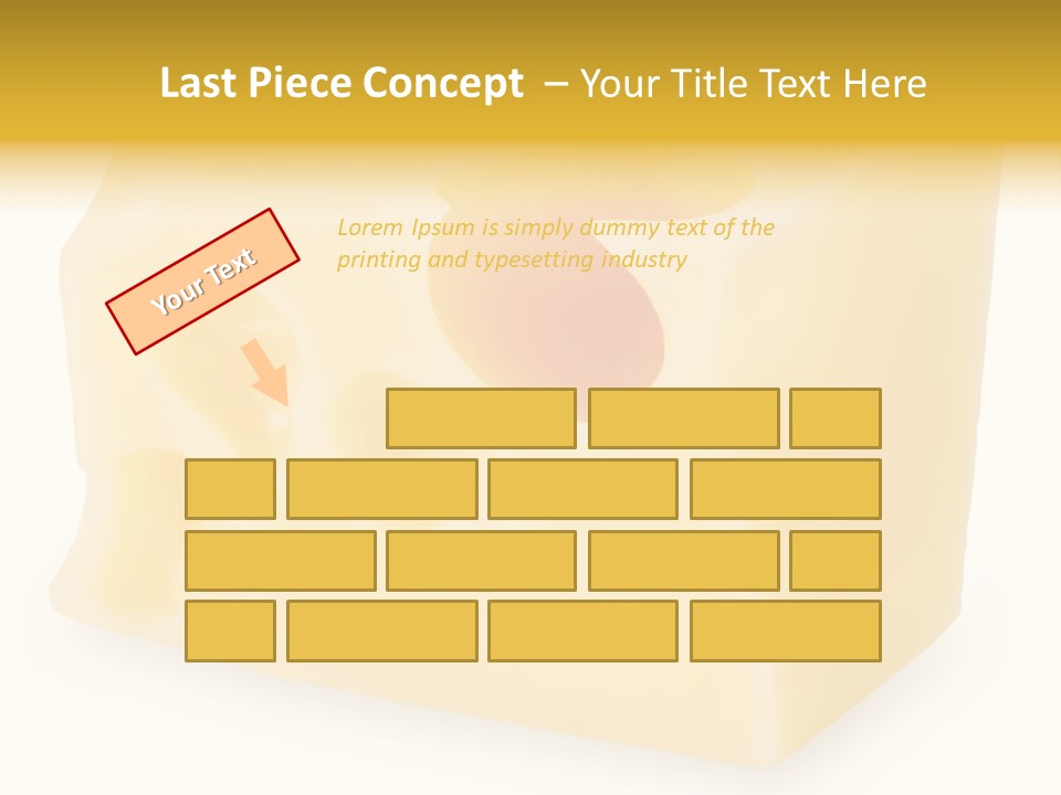 White Cheese Isolated PowerPoint Template