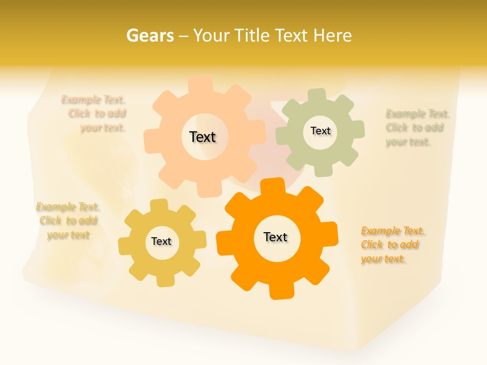 White Cheese Isolated PowerPoint Template