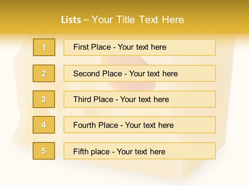White Cheese Isolated PowerPoint Template
