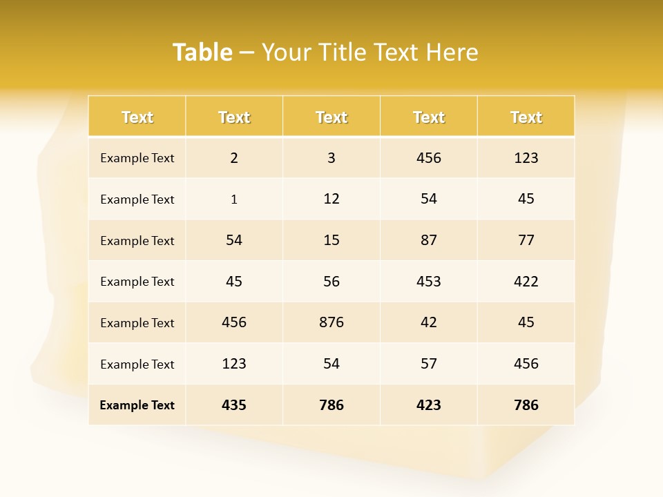 White Cheese Isolated PowerPoint Template