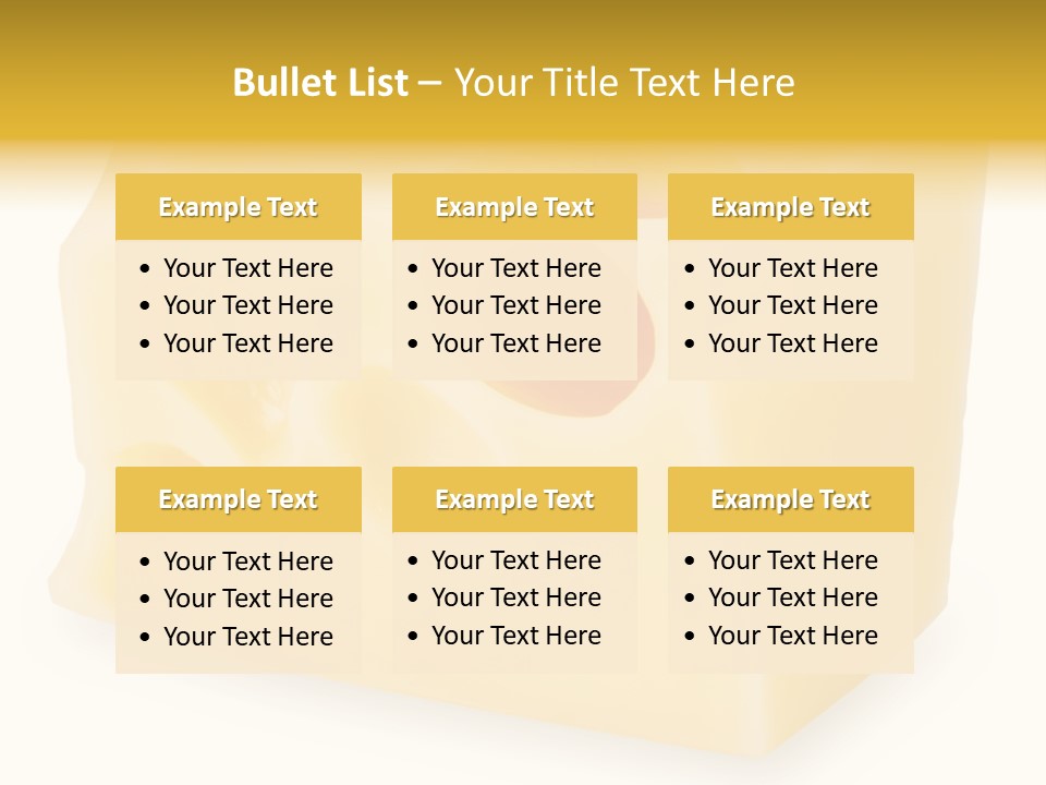 White Cheese Isolated PowerPoint Template