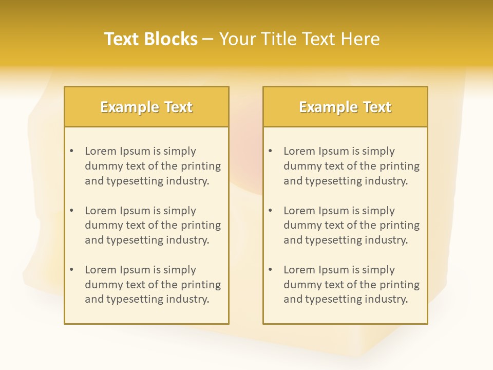 White Cheese Isolated PowerPoint Template