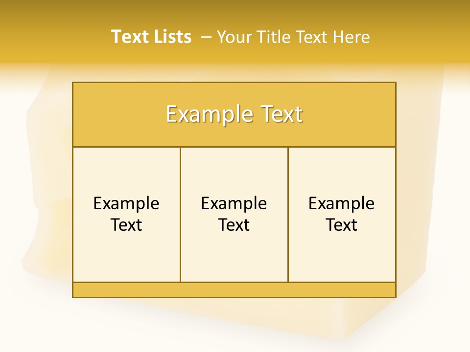 White Cheese Isolated PowerPoint Template