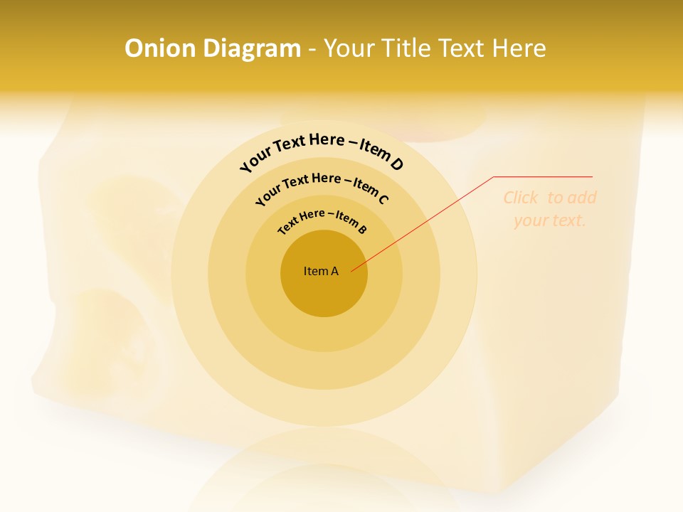 White Cheese Isolated PowerPoint Template