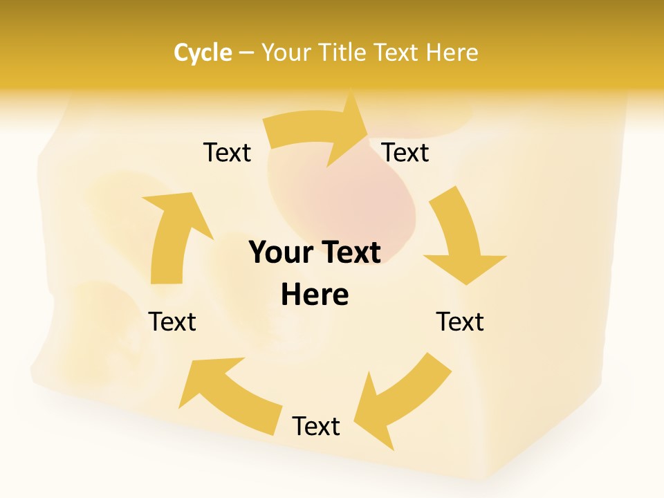 White Cheese Isolated PowerPoint Template