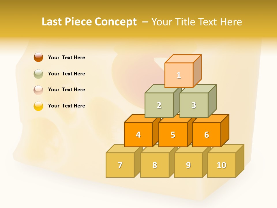 White Cheese Isolated PowerPoint Template