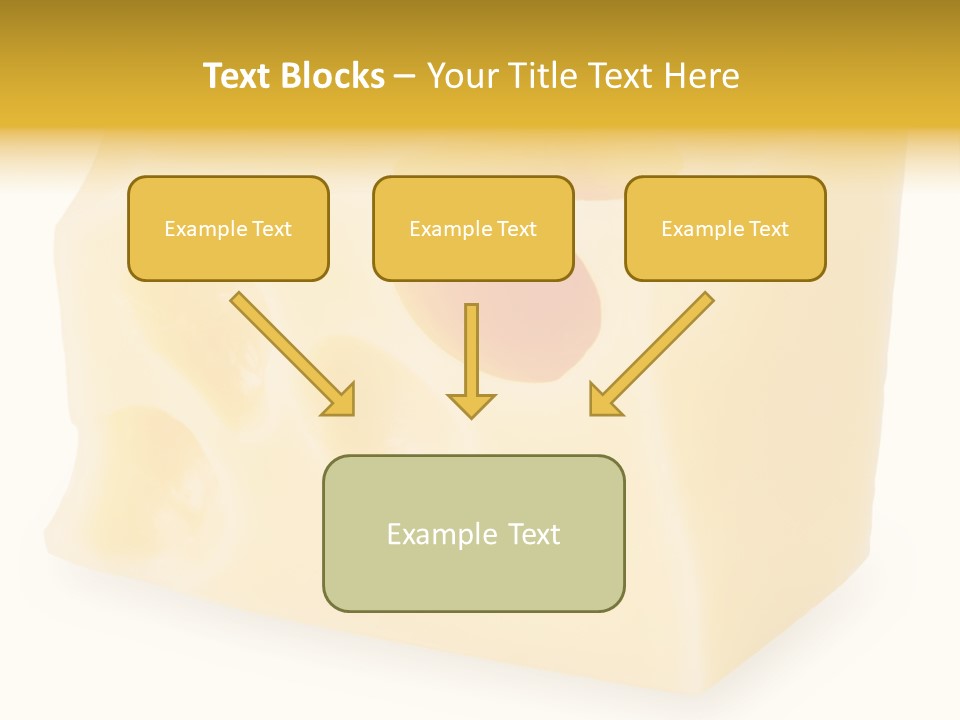White Cheese Isolated PowerPoint Template