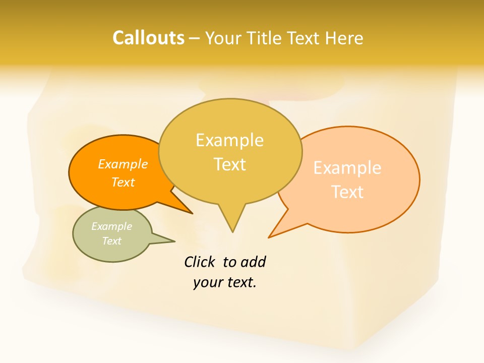 White Cheese Isolated PowerPoint Template
