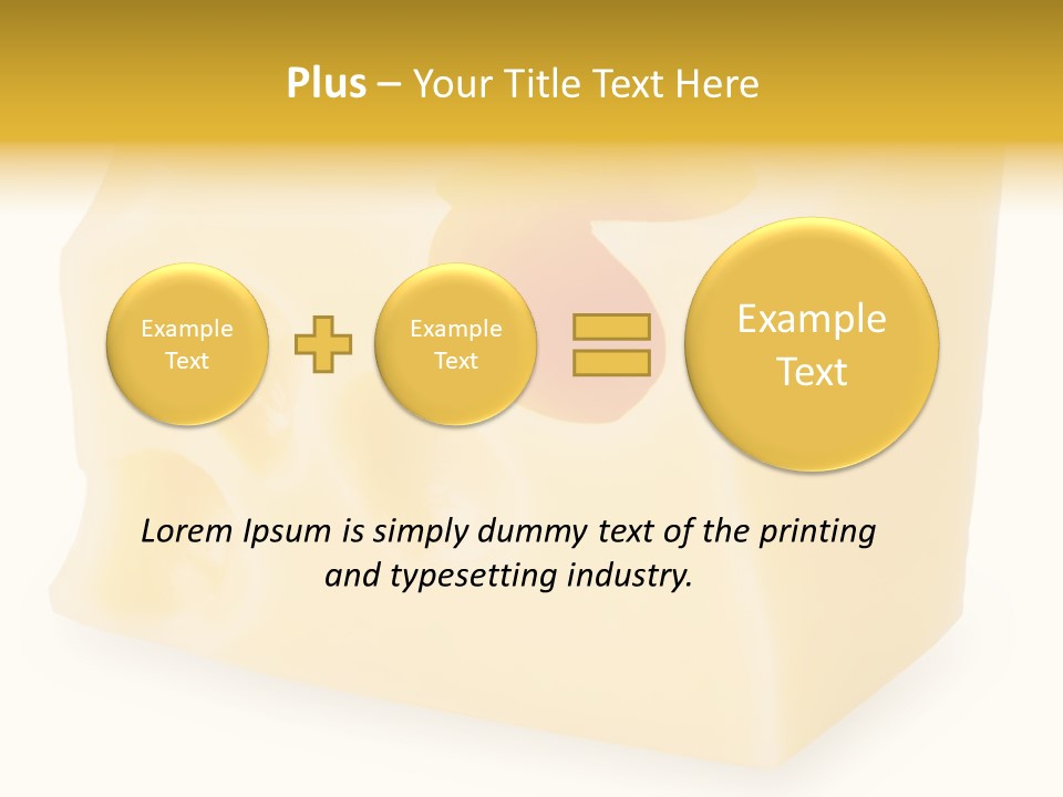 White Cheese Isolated PowerPoint Template